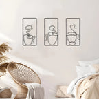 Brewtiful Cups – Aesthetic coffee cup wall art made of iron