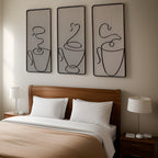 Brewtiful Cups – Aesthetic coffee cup wall art made of iron