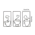 Brewtiful Cups – Aesthetic coffee cup wall art made of iron
