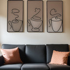 Brewtiful Cups – Aesthetic coffee cup wall art made of iron