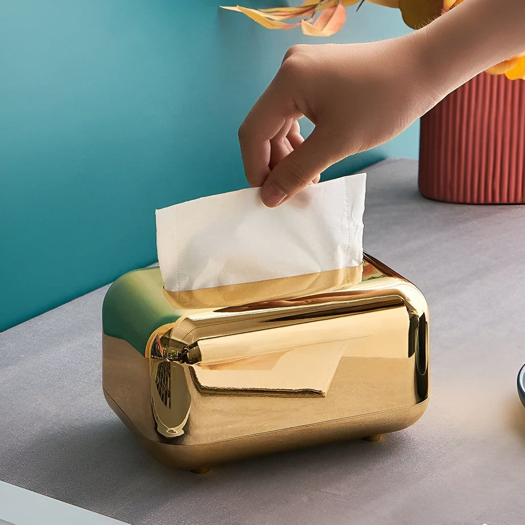 Elegant Tissue Box Holder with Glossy Surface