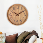 Elegant Wooden Wall Clock – Silent Kitchen Clock