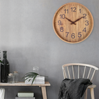 Elegant Wooden Wall Clock – Silent Kitchen Clock