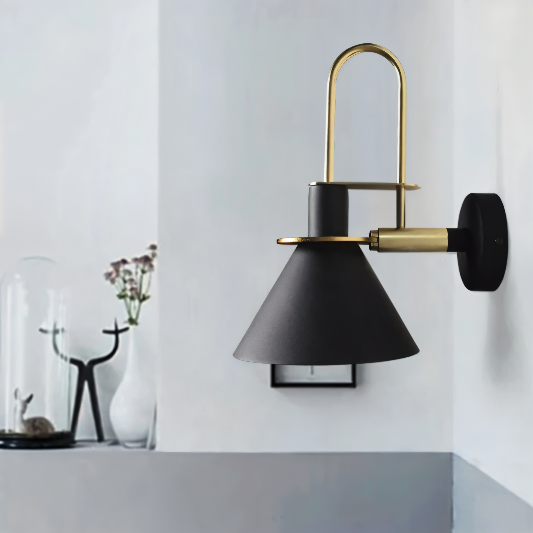 Postmodern LED Wall Lamp with Trumpet Shaped Design