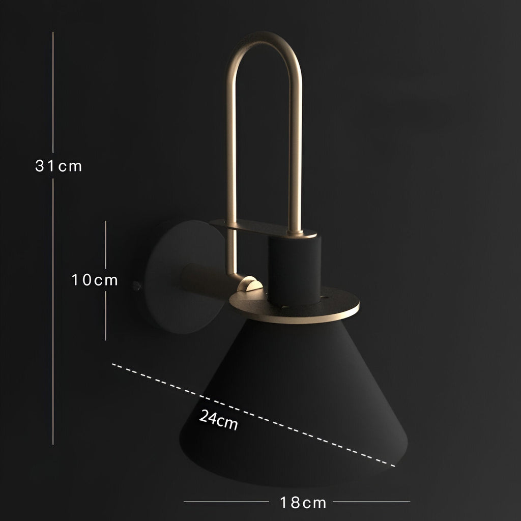 Postmodern LED Wall Lamp with Trumpet Shaped Design