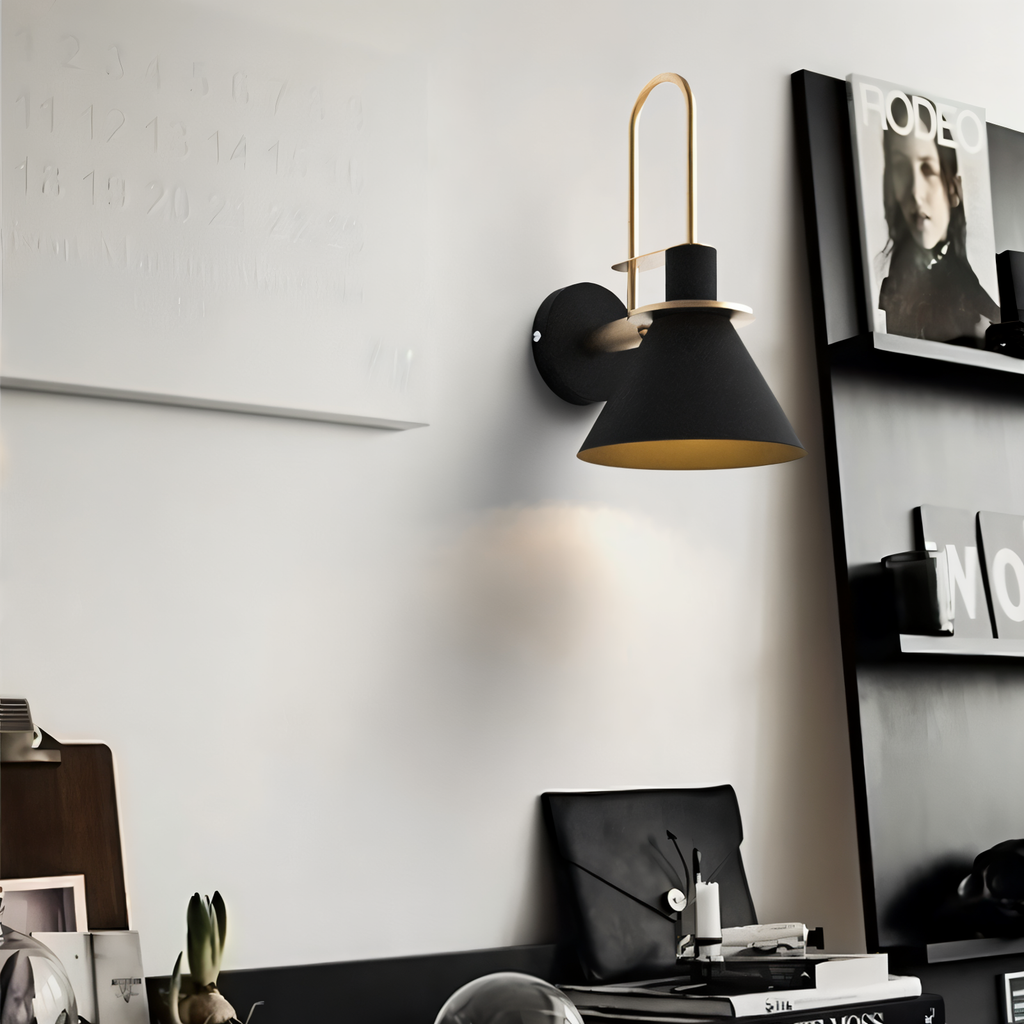 Postmodern LED Wall Lamp with Trumpet Shaped Design