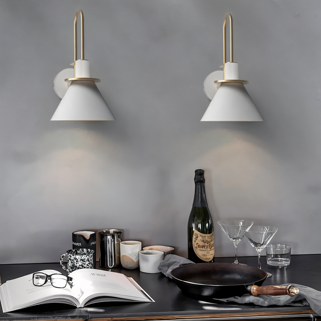 Postmodern LED Wall Lamp with Trumpet Shaped Design