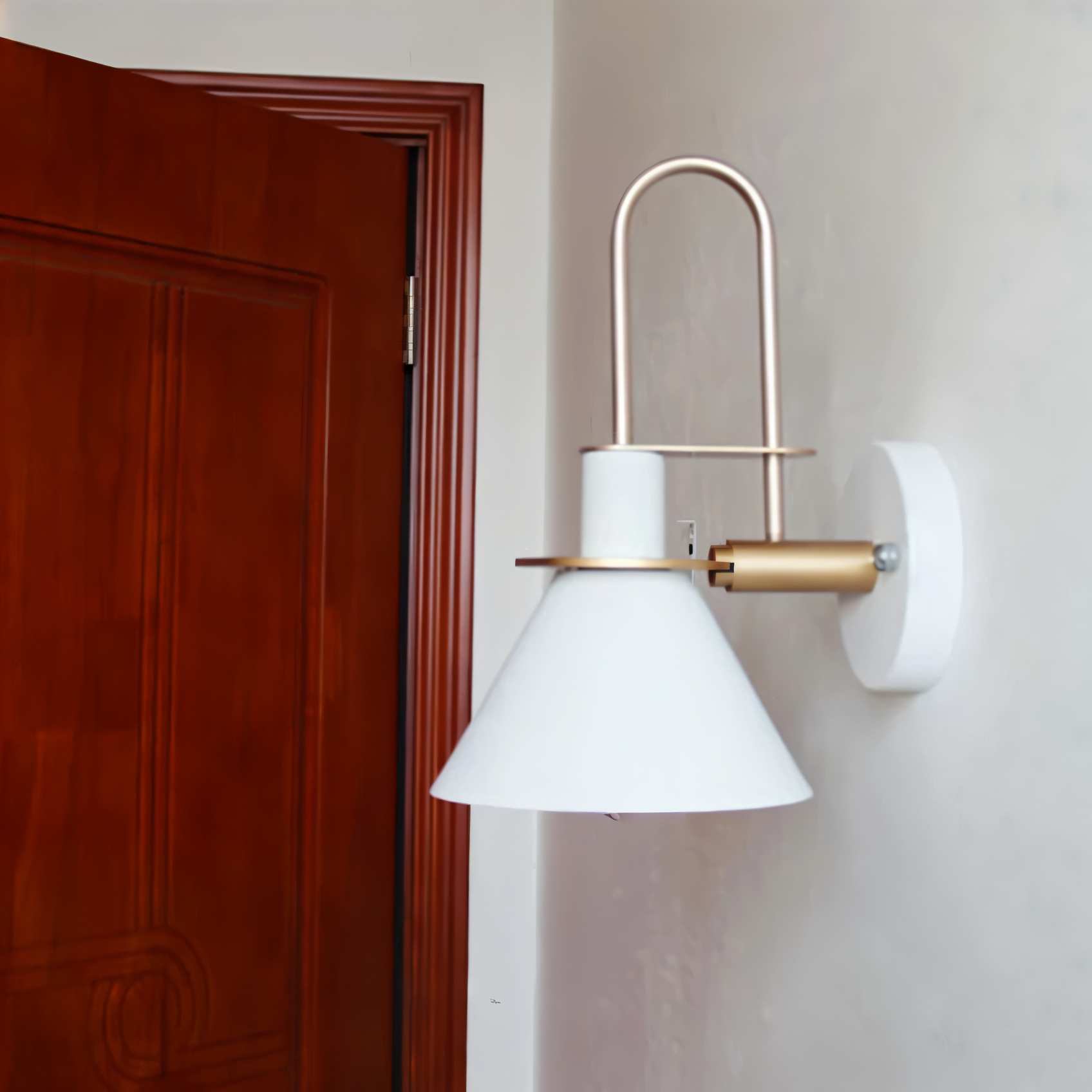 Postmodern LED Wall Lamp with Trumpet Shaped Design