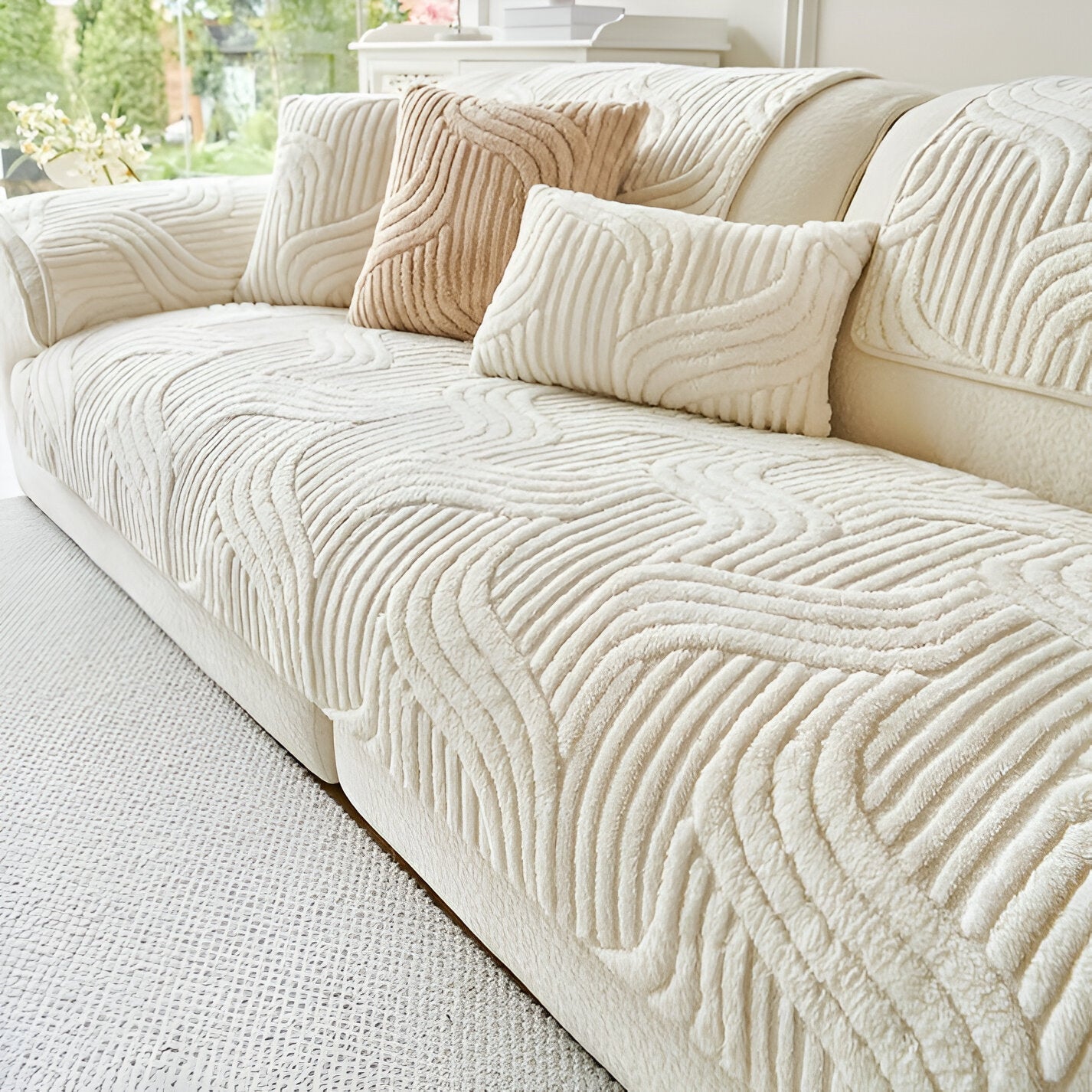 CushShield | Non-slip velvet sofa cover for 2-4 seater