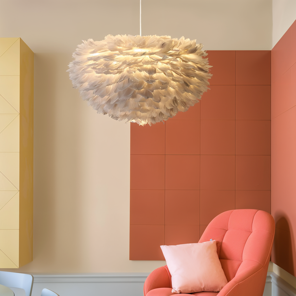 Dreamcatcher Feather Chandelier - Handmade, adjustable pendant light