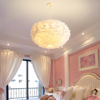Dreamcatcher Feather Chandelier - Handmade, adjustable pendant light