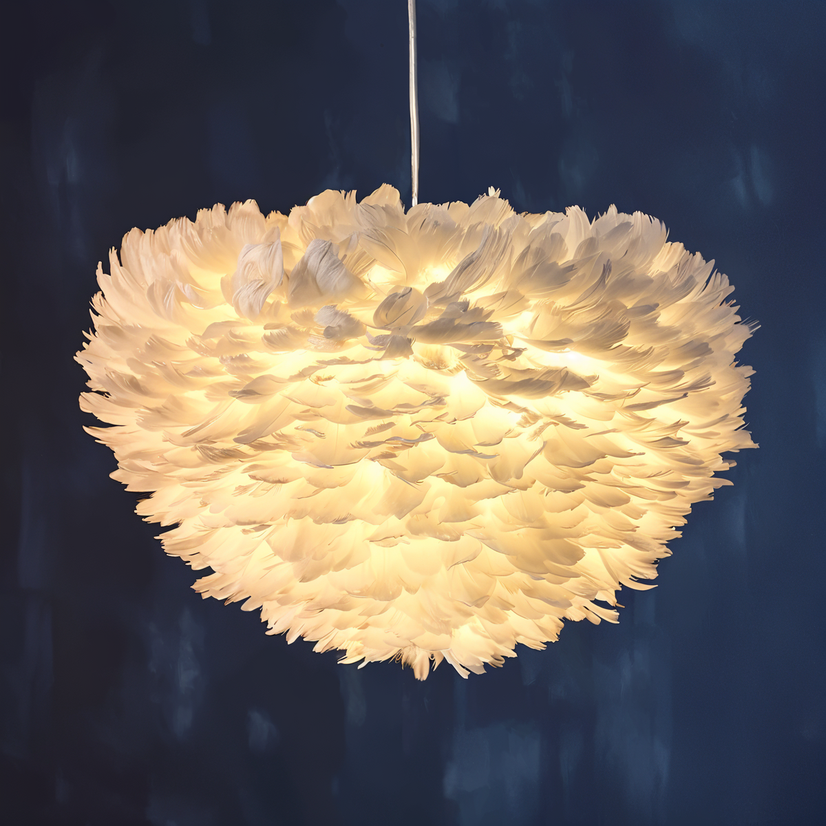 Dreamcatcher Feather Chandelier - Handmade, adjustable pendant light