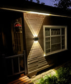 Waterproof LED Solar Wall Light for Outdoors with Up & Down Lighting