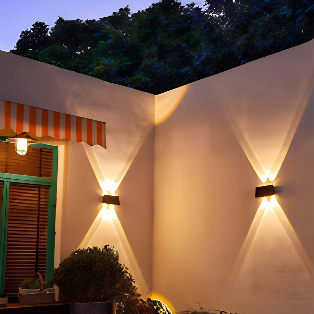 Waterproof LED Solar Wall Light for Outdoors with Up & Down Lighting