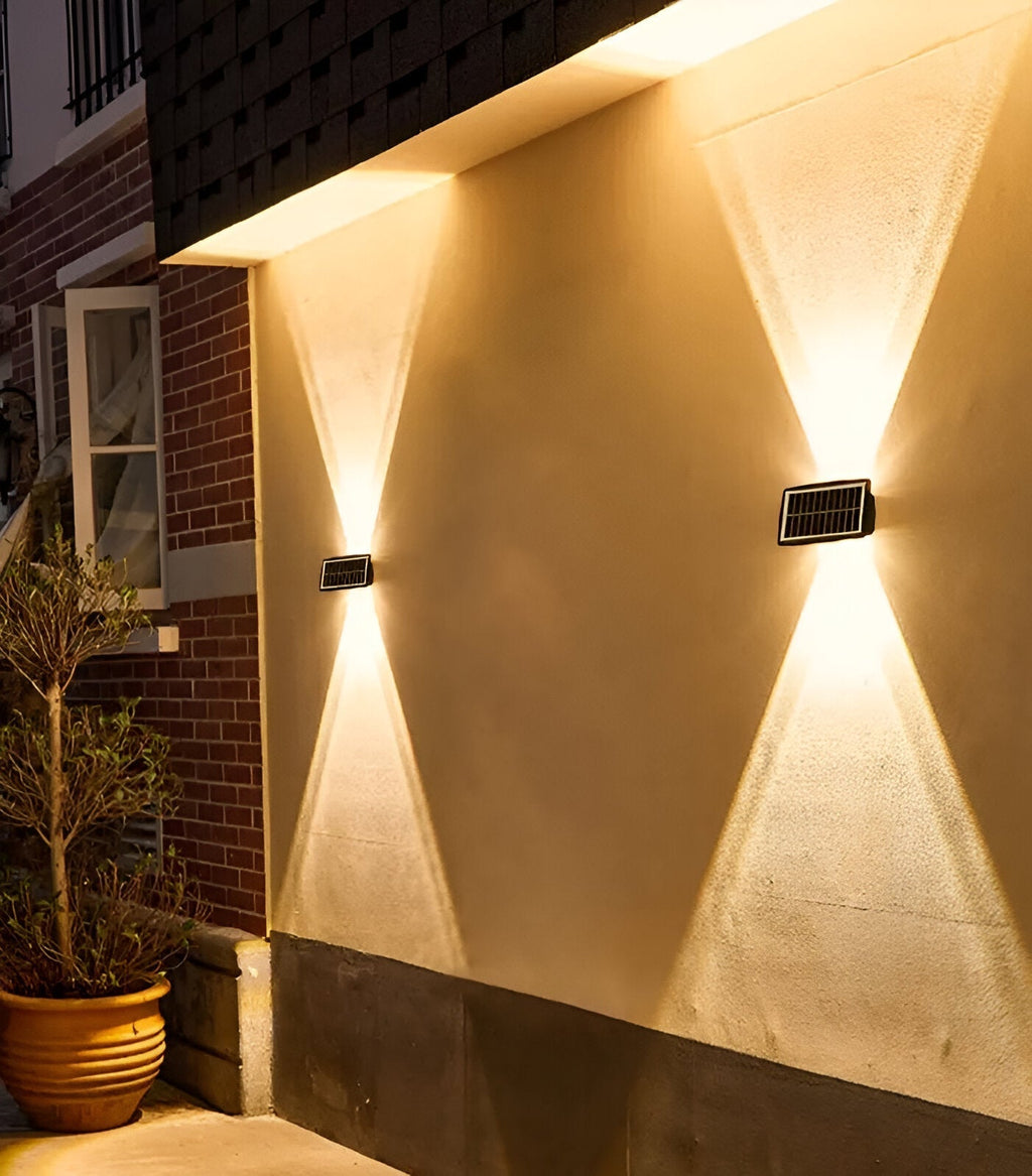 Waterproof LED Solar Wall Light for Outdoors with Up & Down Lighting