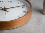 Scandinavian Wooden Wall Clock Minimalist Design for Living Room, Office and Kitchen