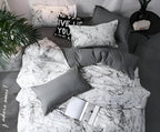 Luxury 3-Piece Bedding Set with Marble Print
