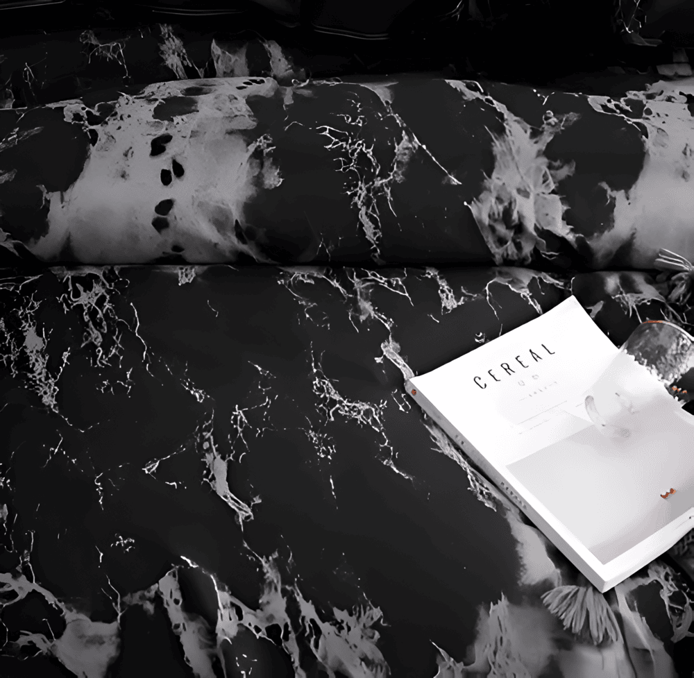 Luxury 3-Piece Bedding Set with Marble Print