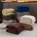 EliteWave Plaid - Ultrafluffy structured coral fleece blanket