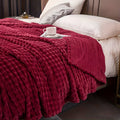 EliteWave Plaid - Ultrafluffy structured coral fleece blanket