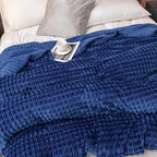 EliteWave Plaid - Ultrafluffy structured coral fleece blanket