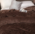 EliteWave Plaid - Ultrafluffy structured coral fleece blanket