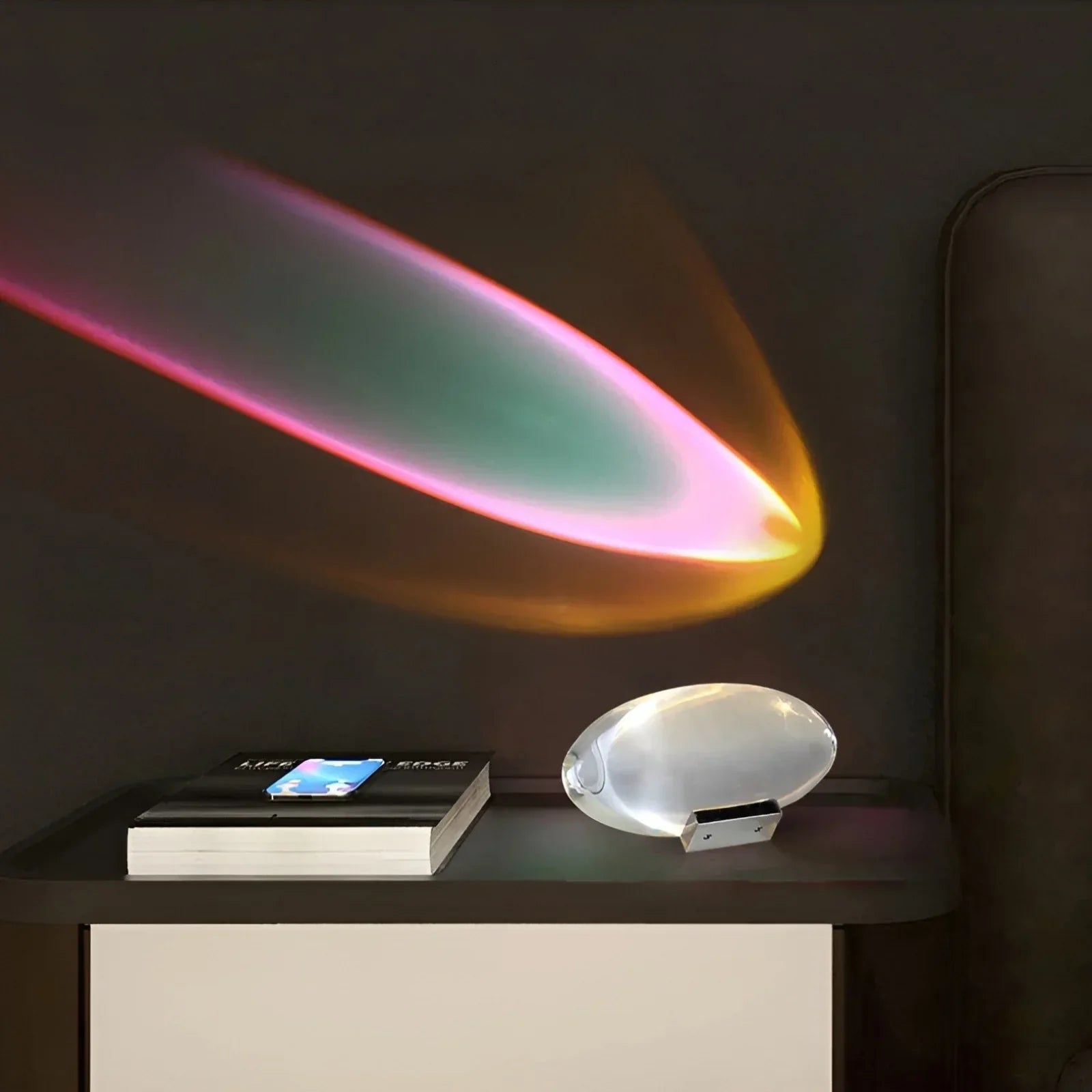 Luminora Prisma Projection Lamp | Magical Light Effects | 360° Rotatable | USB Powered & Energy Saving