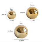 Ceramic vase Aurelia Gold | Round shape with gloss finish | Timelessly elegant & versatile | For flowers & decor