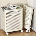 FoldaRoll Laundry Basket Foldable with Wheels