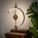 Modern LED Table Lamp with Clock and Wireless Charger