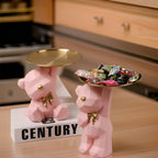 Decorative Geometric Tray In Bear Shape