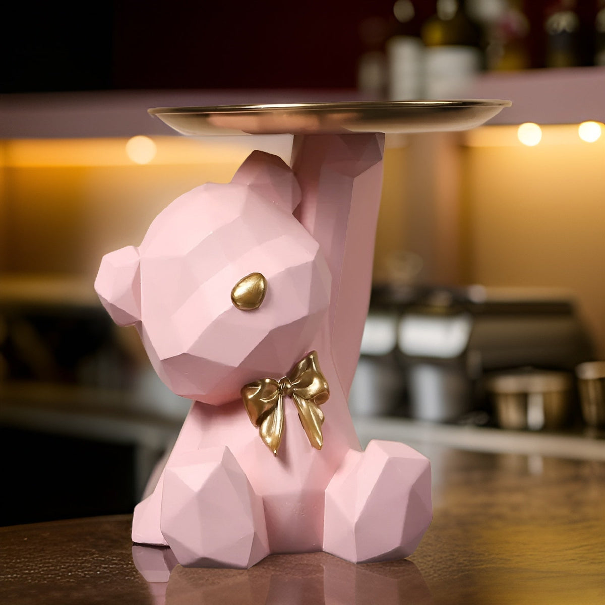 Decorative Geometric Tray In Bear Shape