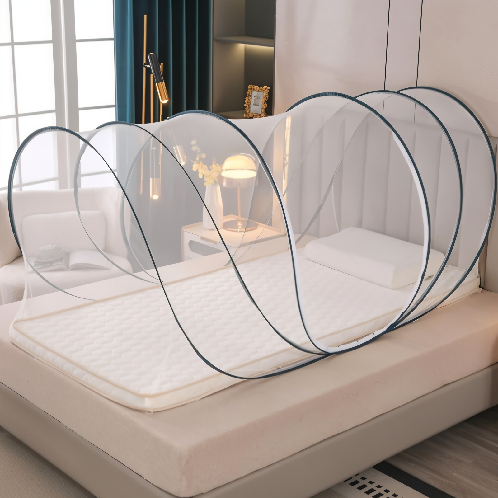 Folding Mosquito Net for Bed – Effective Mosquito Protection made of Polyester and Fiberglass