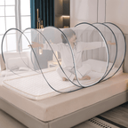 Foldable round mosquito net with fine mesh