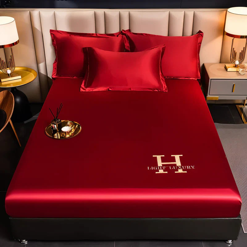 Breathable Satin Duvet Cover with Shiny Finish