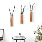 Wooden Wall Vase | Rectangular Plant Shelf 30 cm