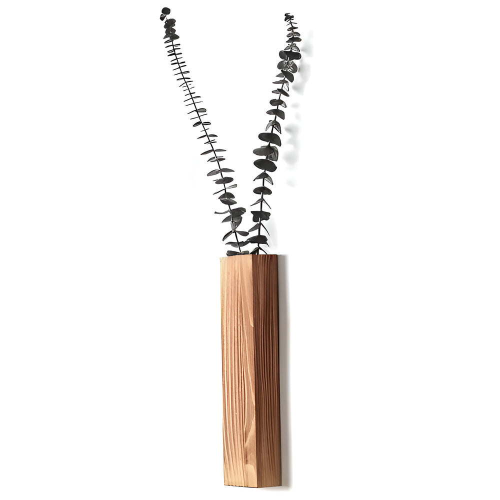 Wooden Wall Vase | Rectangular Plant Shelf 30 cm