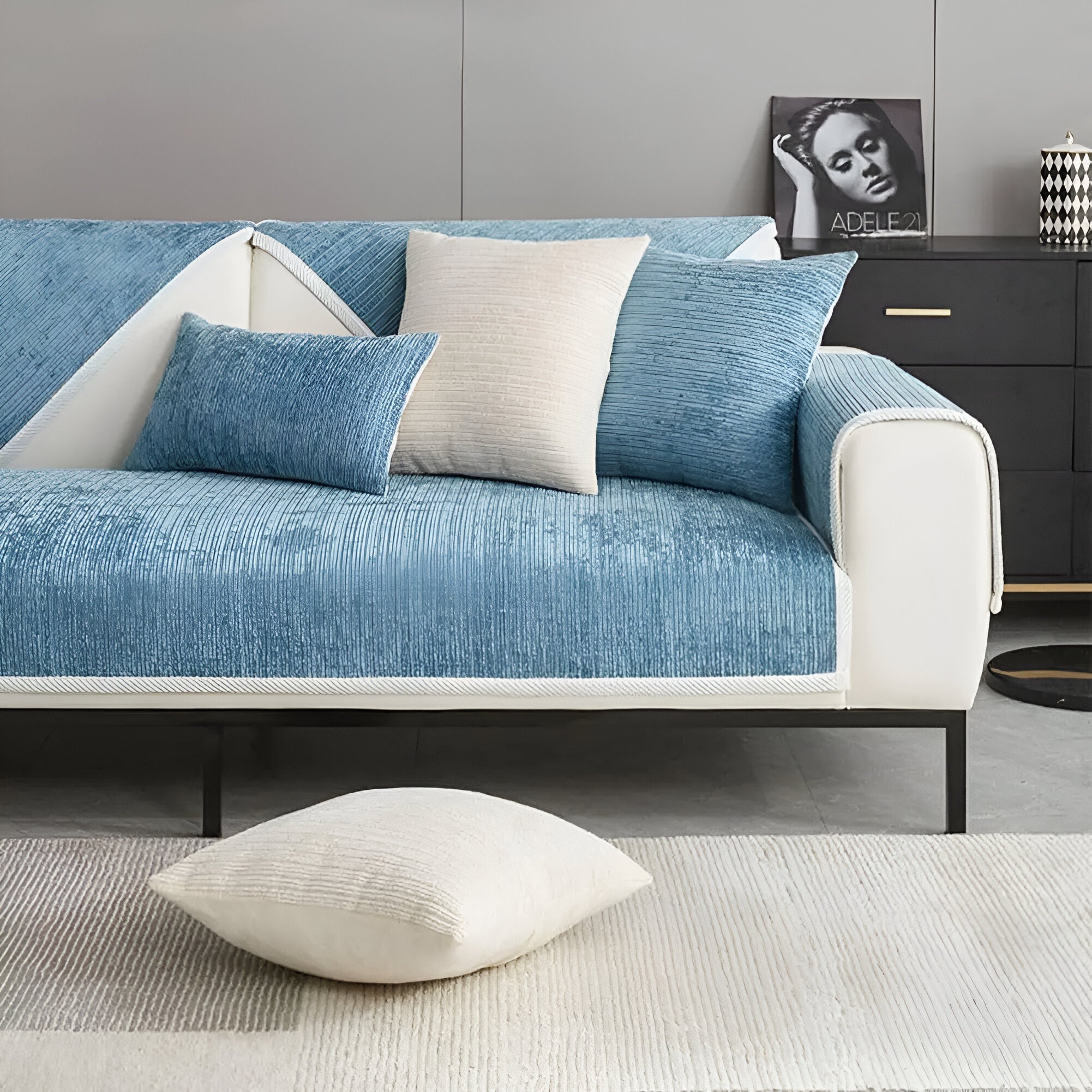 ChicStriped Chenille | Pet Cover for Sofas 70x70cm to 90x240cm