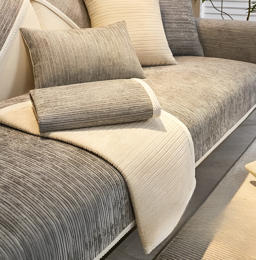 ChicStriped Chenille | Pet Cover for Sofas 70x70cm to 90x240cm