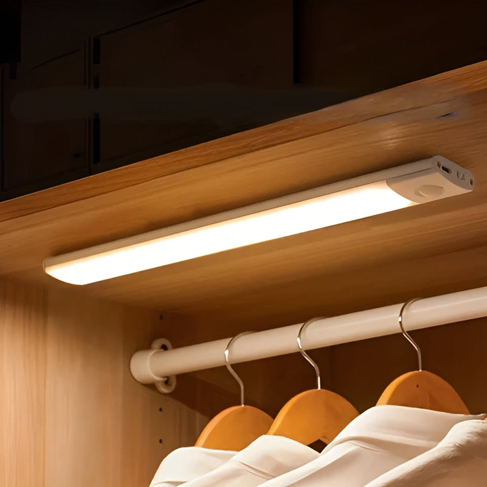 Rechargeable LED lamp with innovative motion sensor