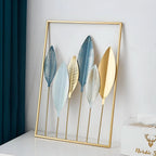 Leafy Luxe Nordic Metal Leaf Wall Art