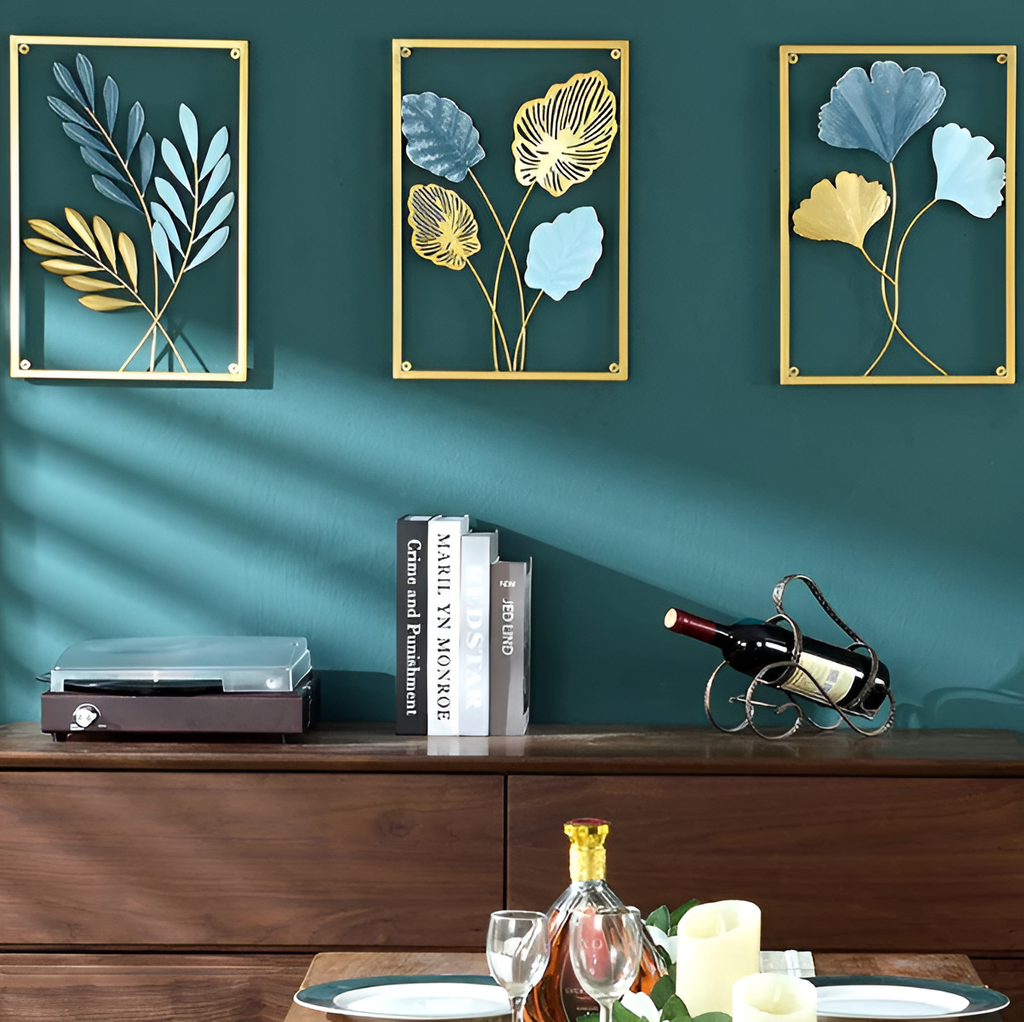Leafy Luxe – Nordic Wall Decor made of Metal in Leaf Design