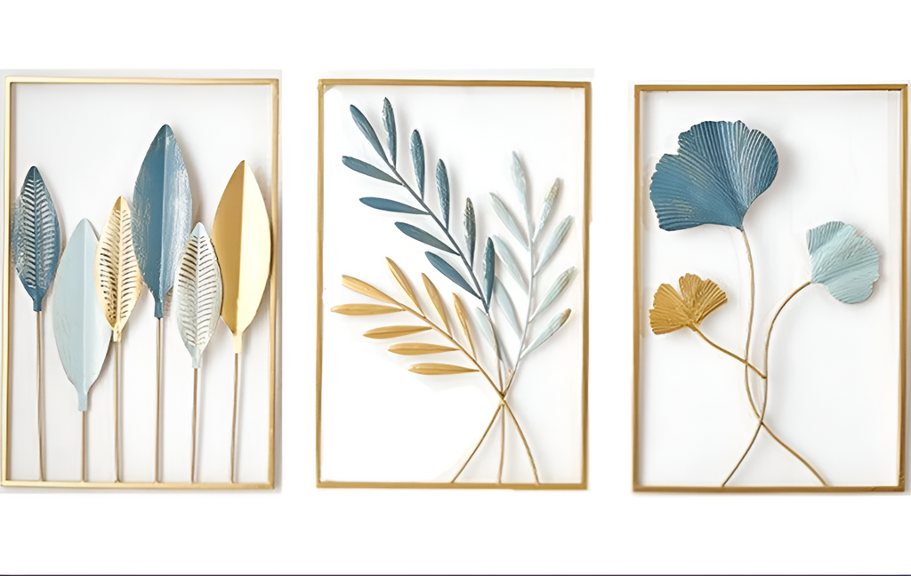 Leafy Luxe – Nordic Wall Decor made of Metal in Leaf Design