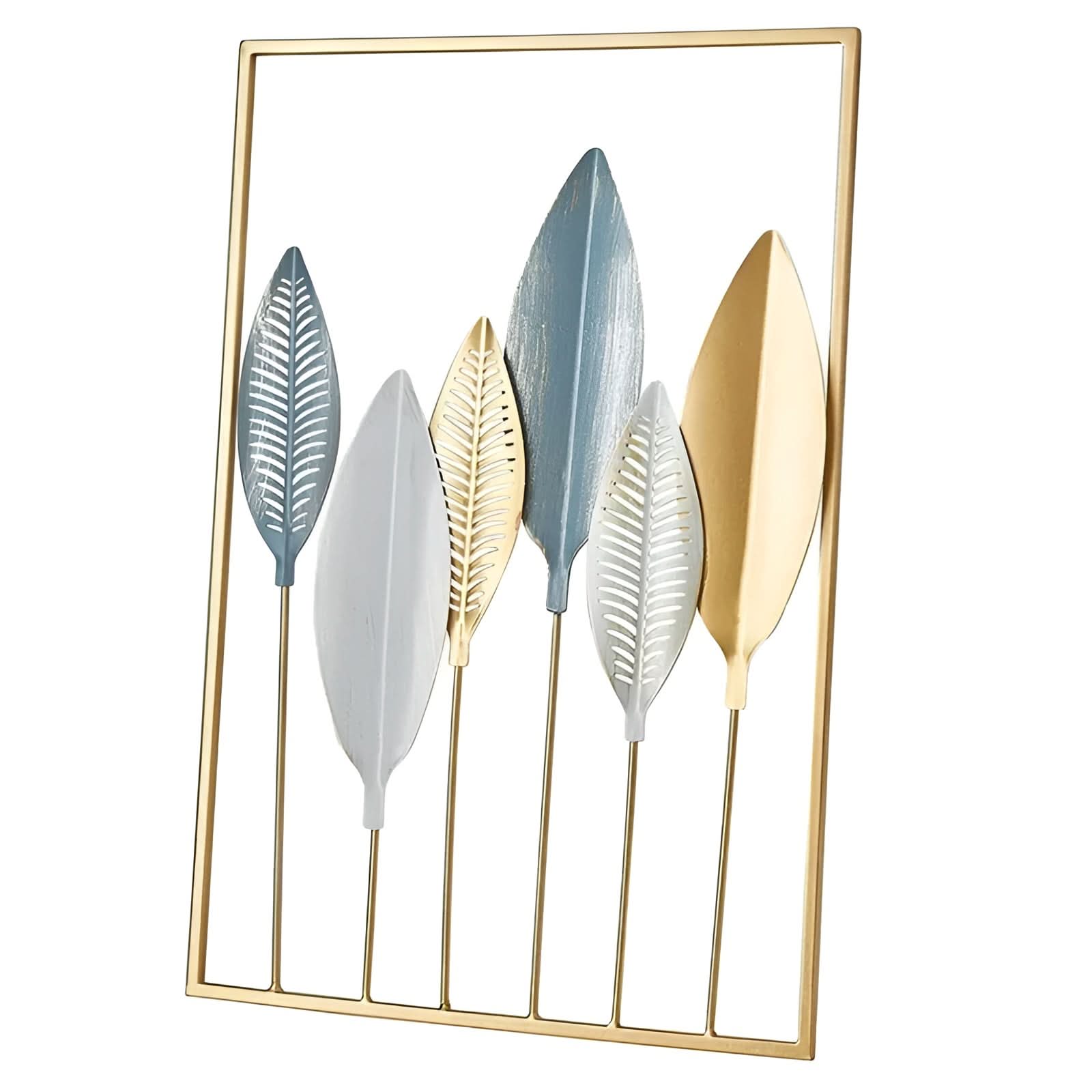 Leafy Luxe Nordic Metal Leaf Wall Art