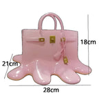Stylish Resin Vase in Handbag Silhouette