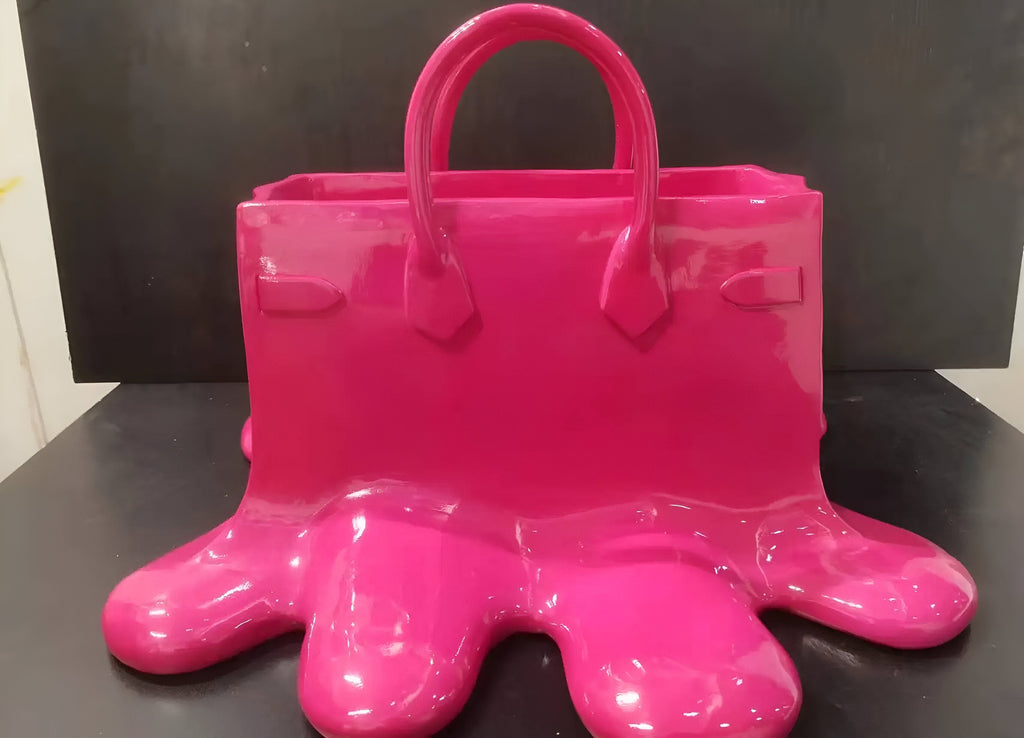 Stylish Resin Vase in Handbag Silhouette