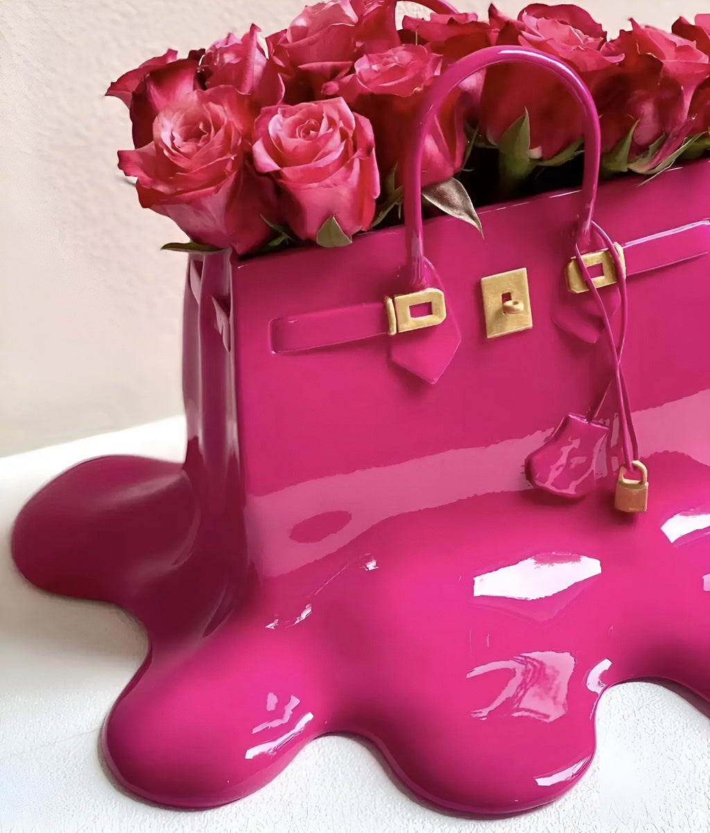 Stylish Resin Vase in Handbag Silhouette