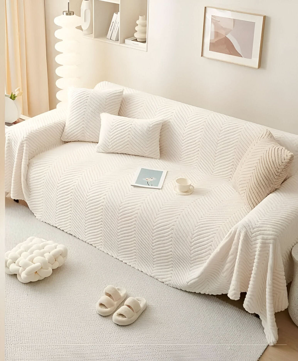 LuxuraWrap Sofa Cover – Non‑Slip Pet‑Friendly Couch Protector