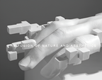 Abstract Resin Hand Sculpture with Mosaic Design