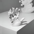 Mosaic-Hand Statue made of Resin – Abstract Palm Figure